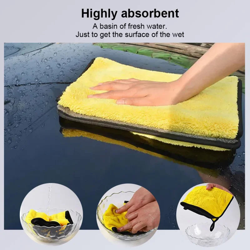 Thickened Microfiber Car Cleaning Towels – Lint-Free, Quick-Dry Microfiber Cleaning Towels Qme