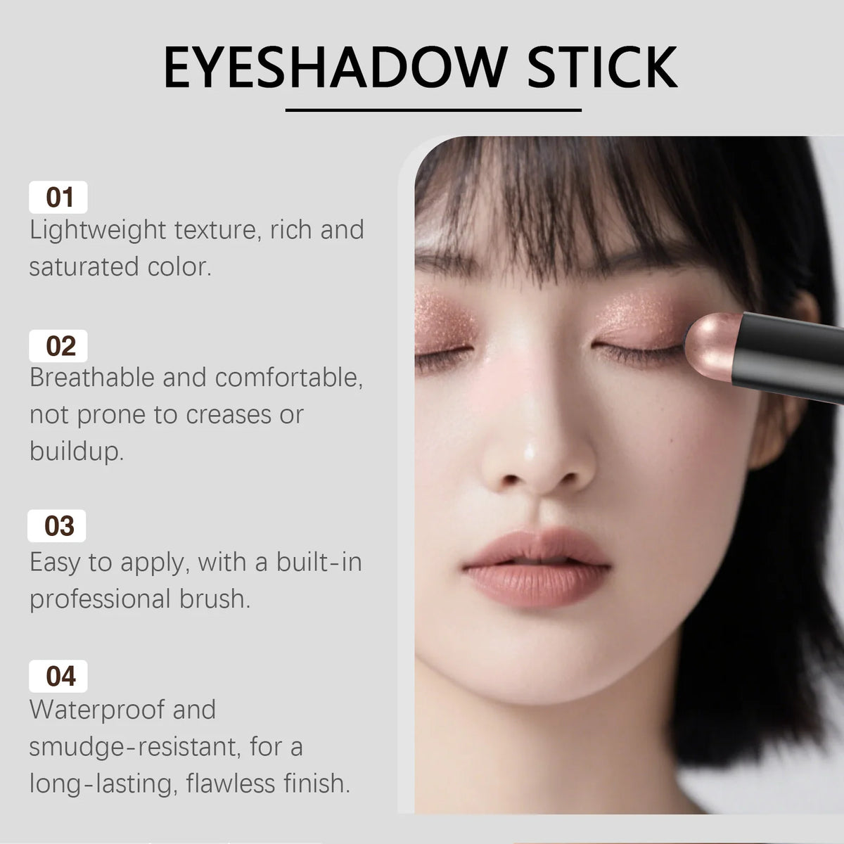 Shimmer Eyeshadow Stick – Long-Wear Eye Makeup Pen | Zephoco Eyeshadow Stick Qst