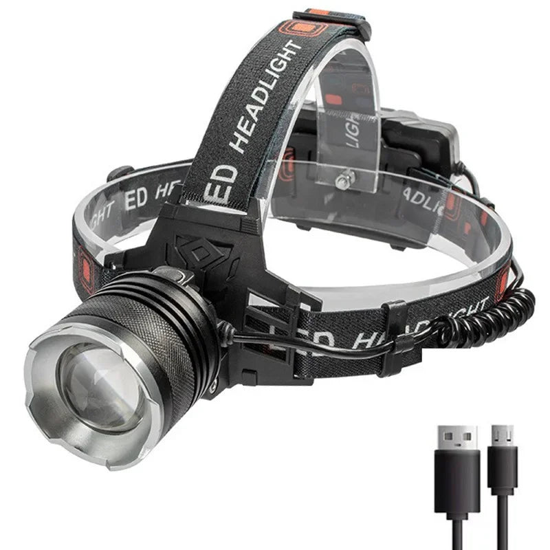 XHP70.2 LED Rechargeable Headlamp – 5 Modes, IPX7 Waterproof LED Headlamp Qst