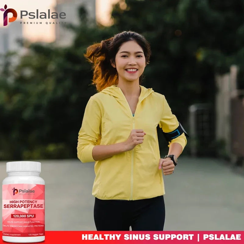 Serratiopeptidase Capsules – Sinus & Immune Support | Pslalae Enzyme Supplement Qst