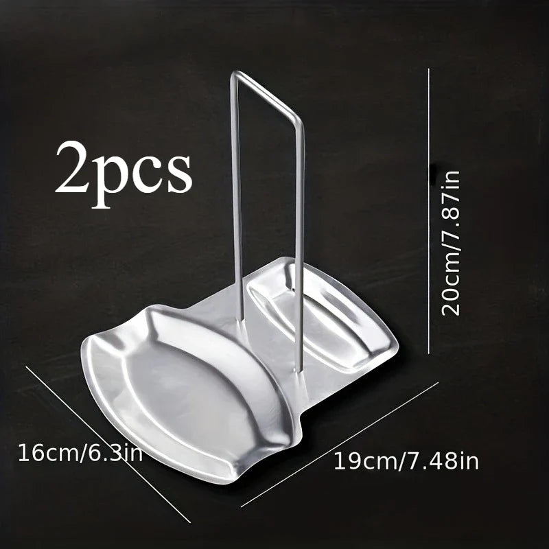 Pot Lid & Spoon Holder – Space-Saving Kitchen Organizer Kitchen Utensil Organizer Qme silvery 20 16 19cm