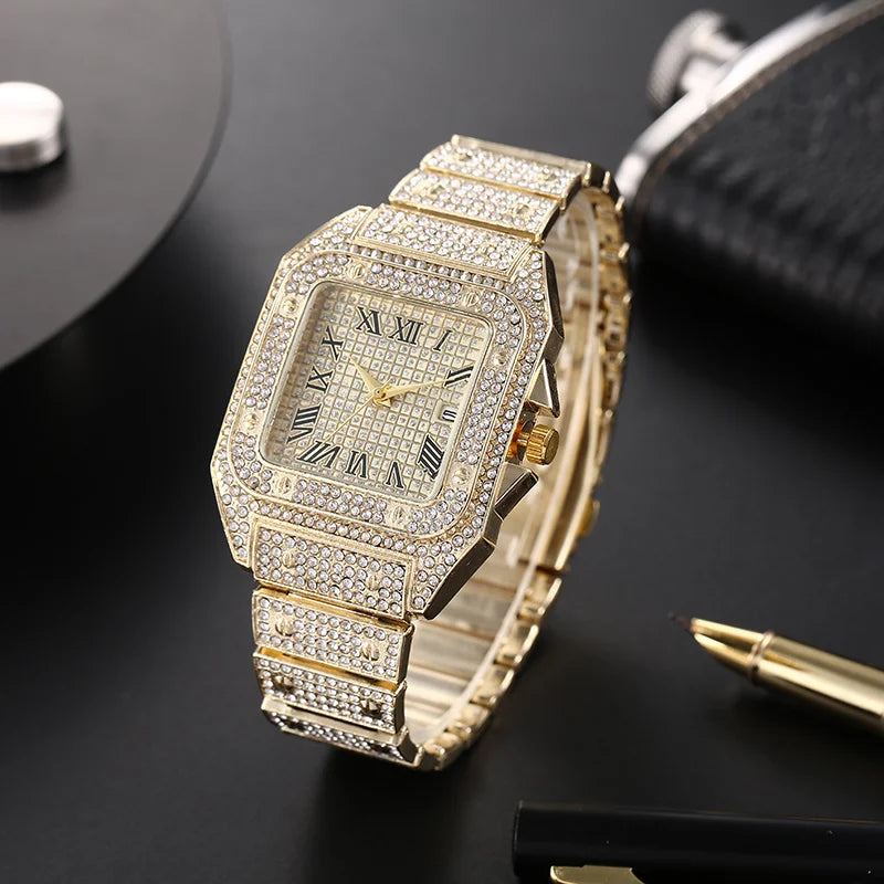 Men's Elegant Analog Watch | Zinc Alloy & Rhinestone Dial Men's Analog Watch Qme