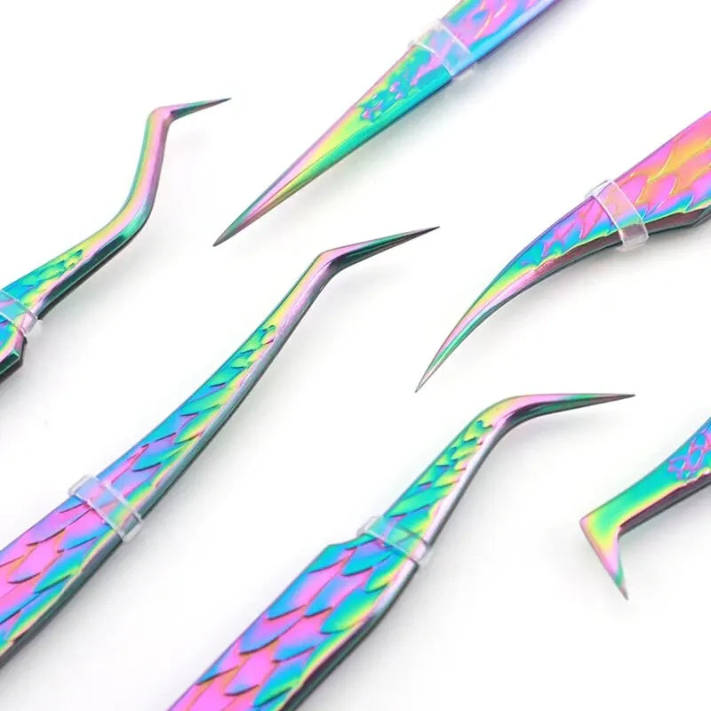 Precision False Eyelash Tweezers – Anti-Static Stainless Steel Eyelash Tweezers Qme