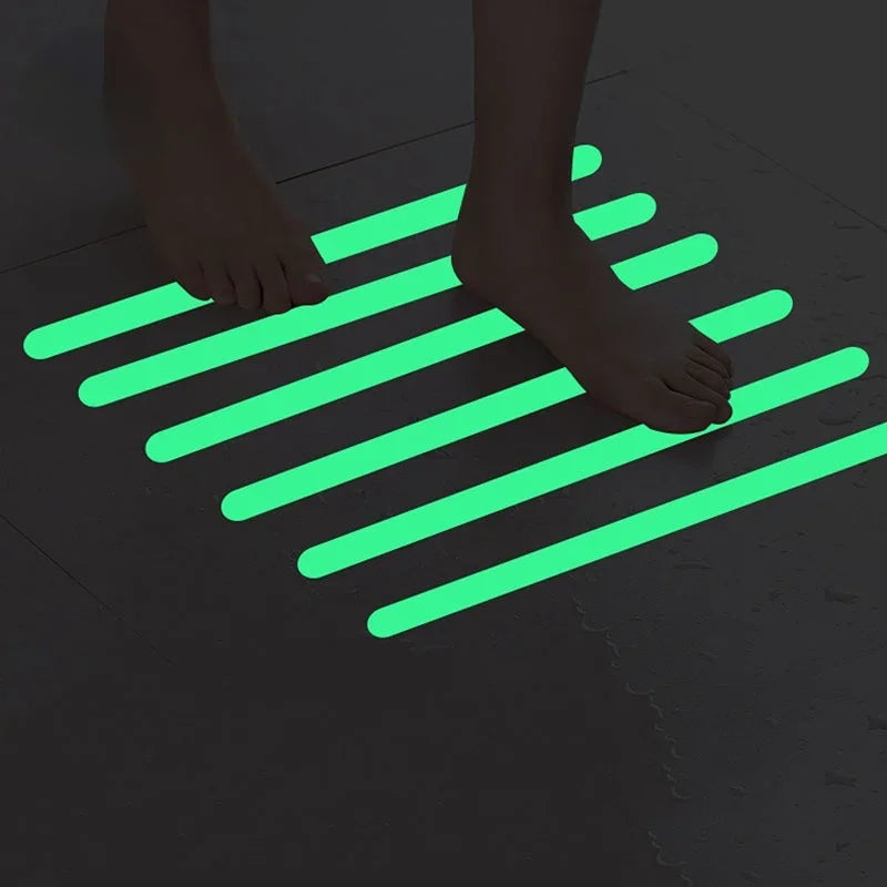 Luminous Non-Slip Bathtub Stickers – 24pc Shower Grip Pads Non-Slip Bath Stickers Qme