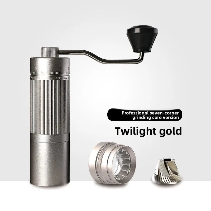HAOYUNMA Manual Coffee Grinder – Ghost Teeth Full Metal Burr Manual Coffee Grinder Qst R20-7golden