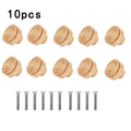 Woven Rattan Round Cabinet Handles Set of 10 – Wood Pulls Cabinet Handles Qme Other