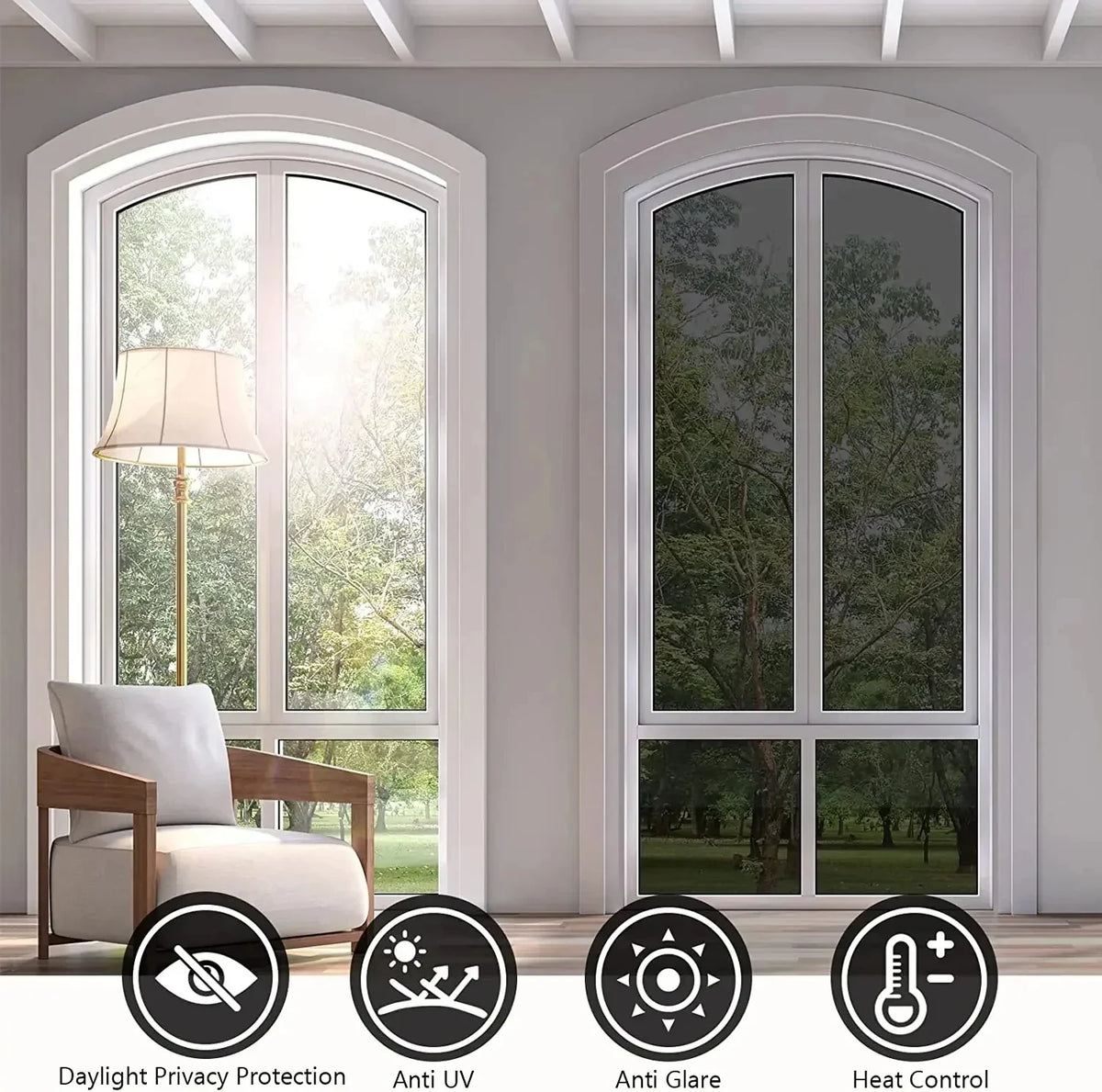 One-Way Mirror Window Film – Heat Control & Privacy Tint Window Privacy Film Qme
