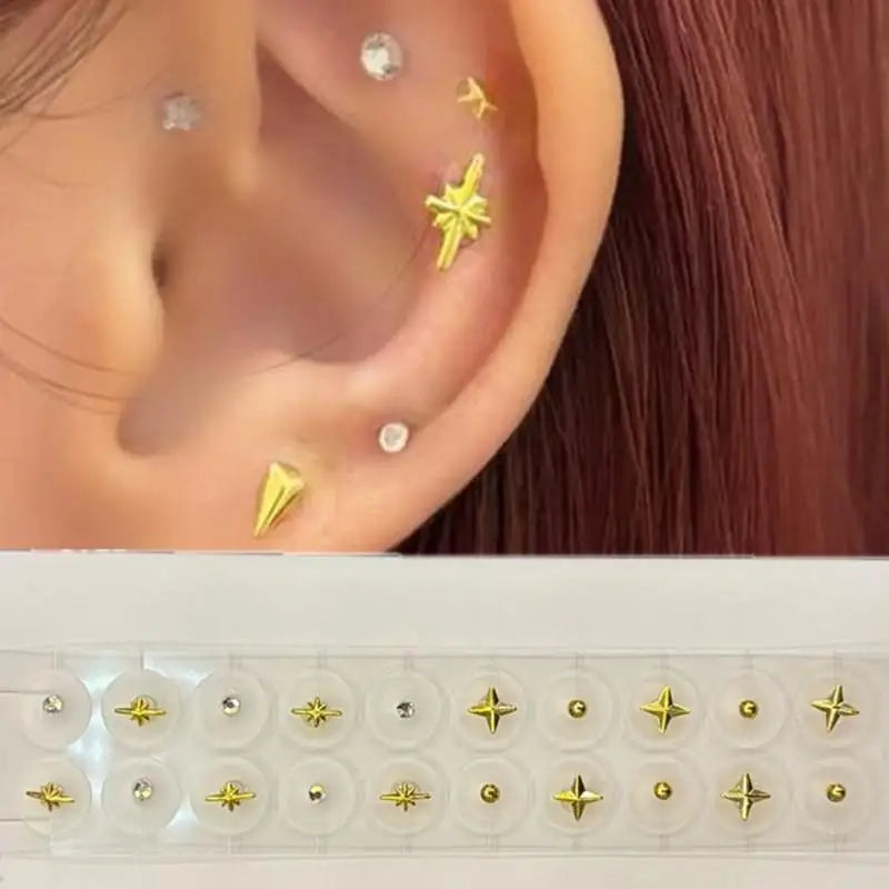 Star Shape Auricular Ear Acupressure Stickers – 20 Patches Acupressure Ear Patches Qst