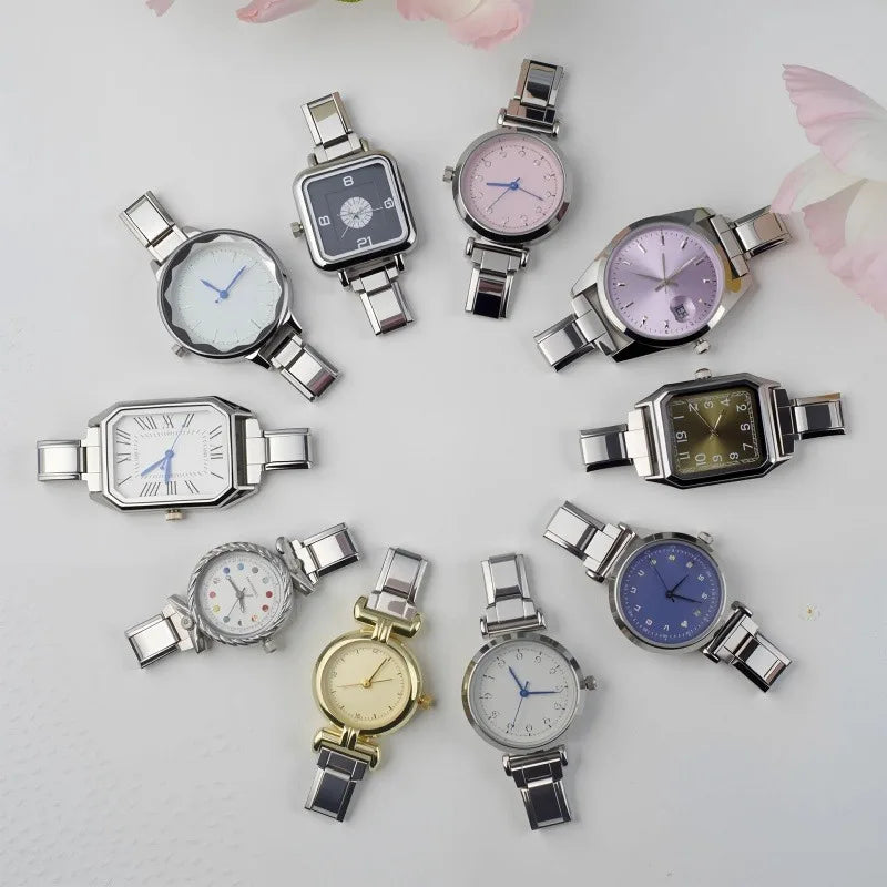Stainless Steel Watch Case Header | Round & Square | 5 Colors Watch Case Header Qme
