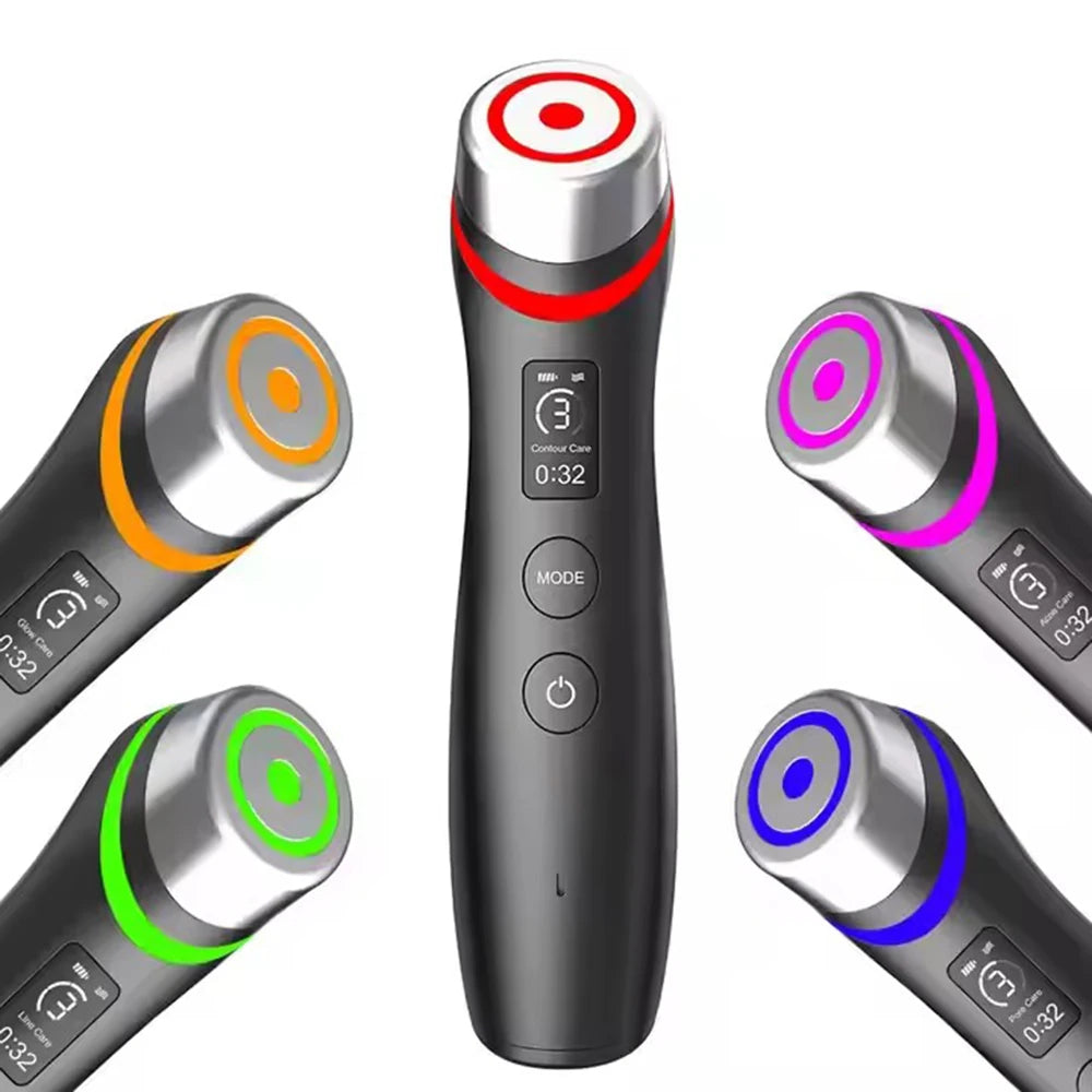 Vilnason 6-in-1 EMS Facial Beauty Device | LED Light Therapy Facial Beauty Device Qst