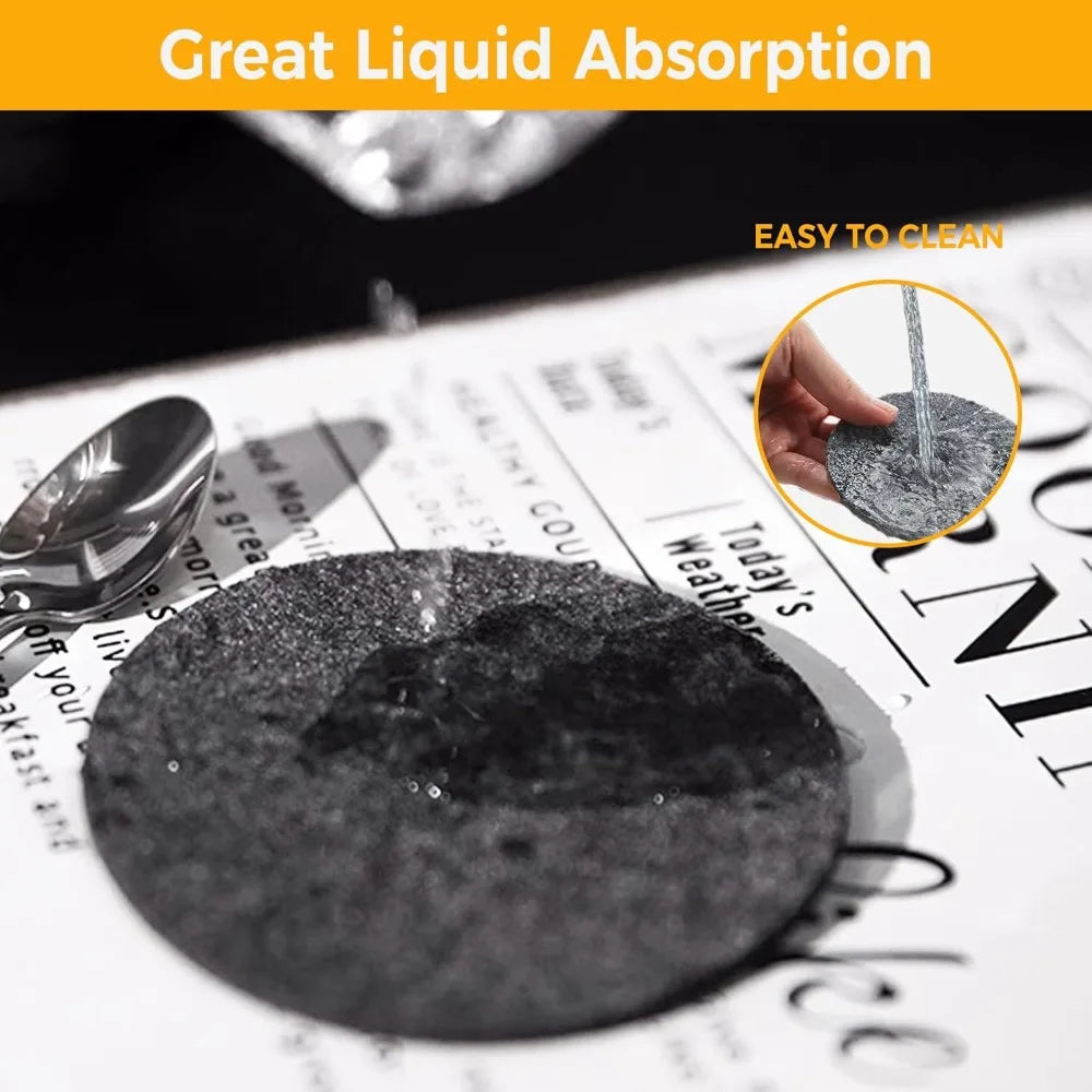 Round Felt Coasters – Heat Resistant & Absorbent Set of 10 Felt Coaster Set Qme