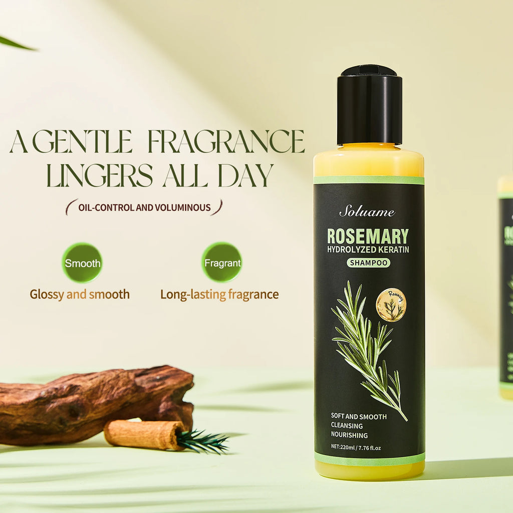 Rosemary Shampoo with Hydrolyzed Keratin – Smooth Frizzy Hair Keratin Shampoo Qst