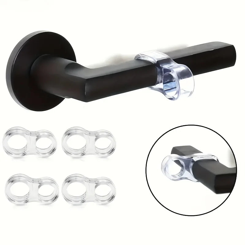 Transparent Silicone Door Handle Wall Bumper Protector 12pk Door Wall Protector Qme