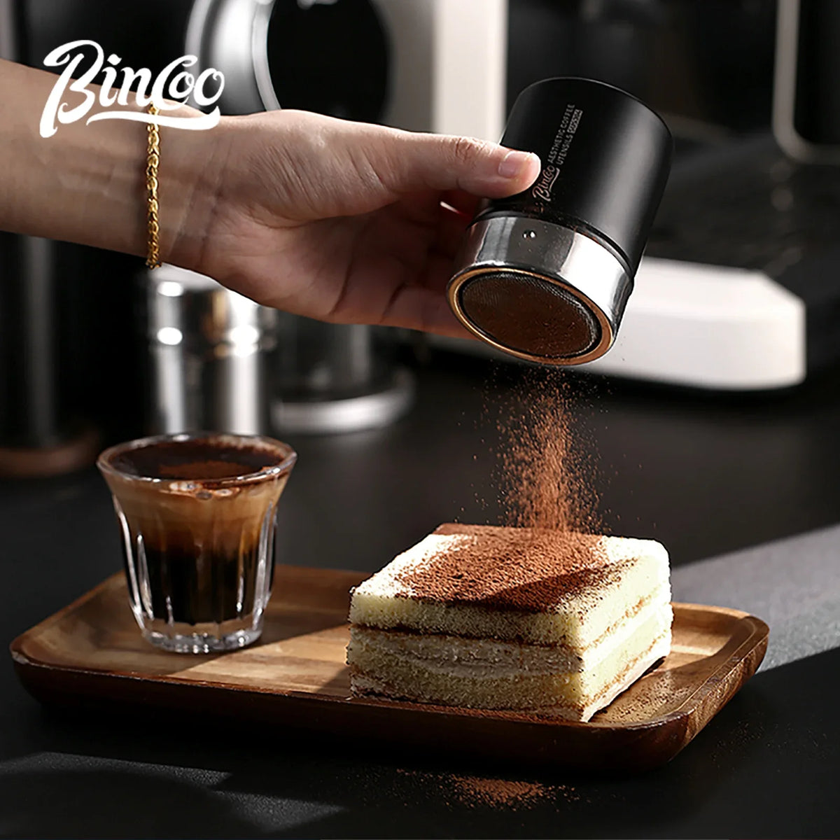 Bincoo Stainless Steel Coffee Powder Shaker & Cocoa Sifter Set Coffee Powder Shaker Qst