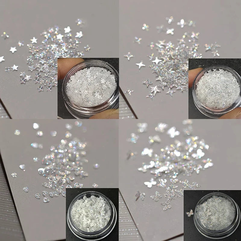 Holographic Nail Art Glitter Sequins – DIY Glamour Flakes Nail Art Sequins Qme