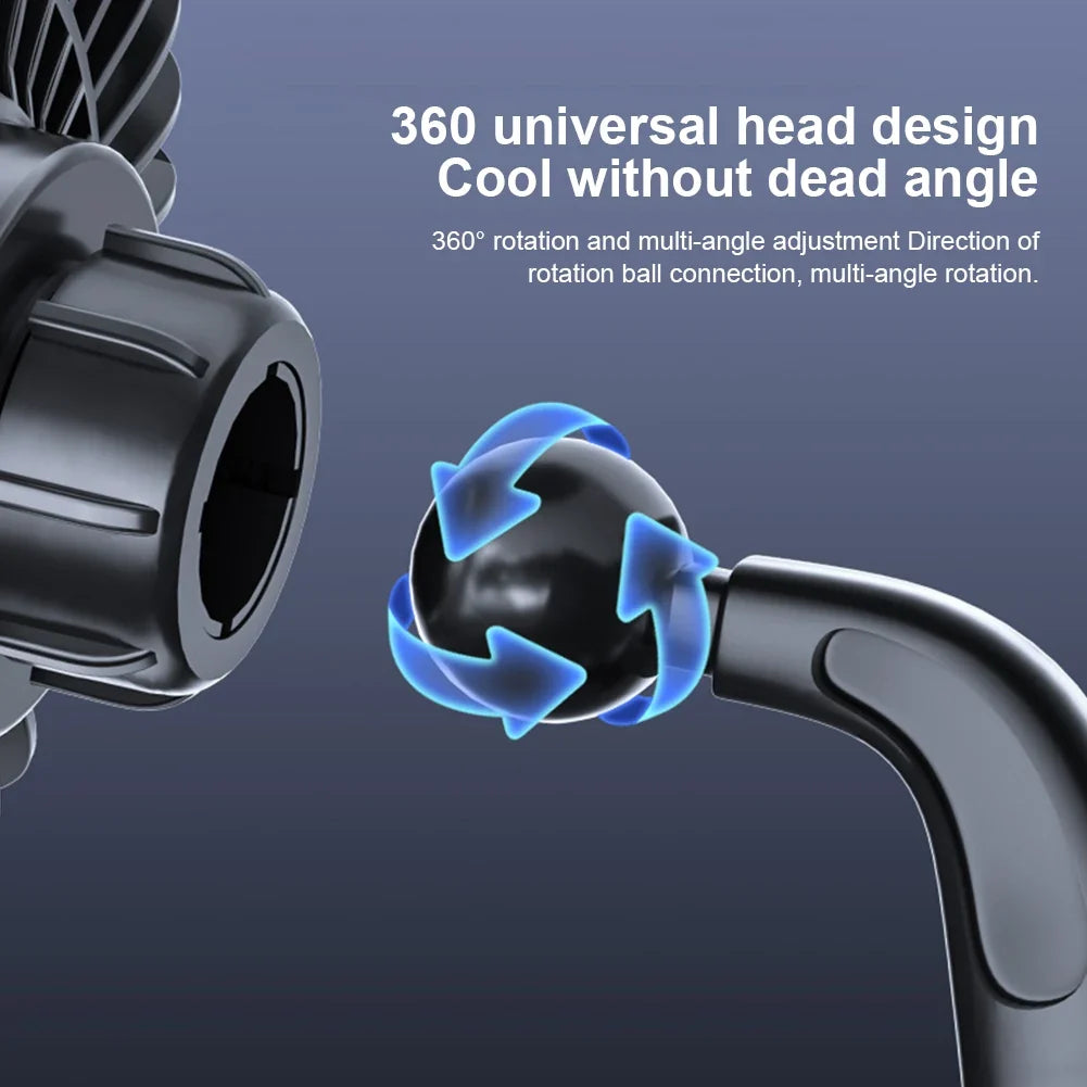 12V 24V USB Car Dashboard Fan | 360° Suction Cup Mount Car Dashboard Fan Qme