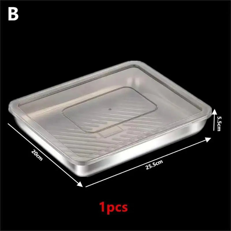 Stainless Steel Food Storage Box for Fridge | Meal Prep Food Storage Container Qme B