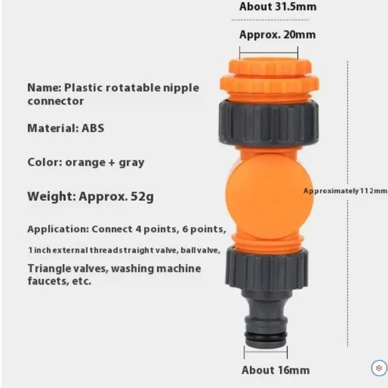 Plastic Quick-Connect Click-Lock Faucet Adapter | Garden Hose Hose Faucet Adapter Qme