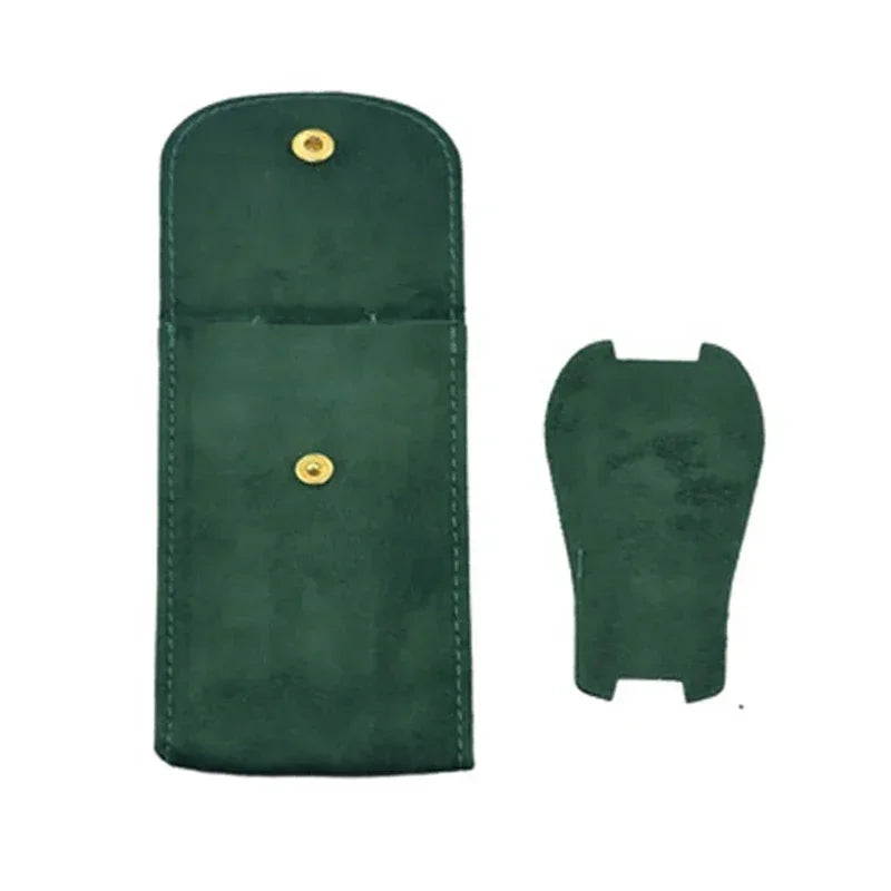 Watch Travel Storage Box – Flannelette Dust-Protection Case Watch Storage Case Qme green