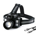 BORUiT 800LM Motion Sensor Headlamp USB-C Rechargeable Zoom Rechargeable Headlamp Qst Black