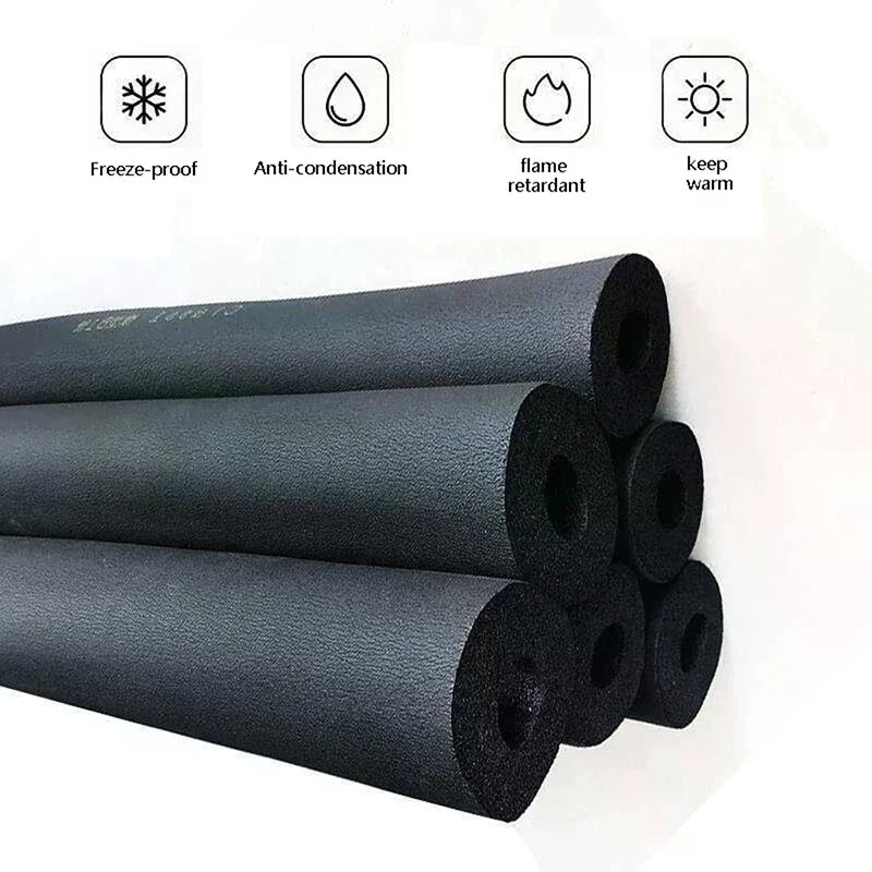 Sponge Rubber Pipe Insulation Sleeve 1.8M – Waterproof Thermal Pipe Insulation Sleeve Qme