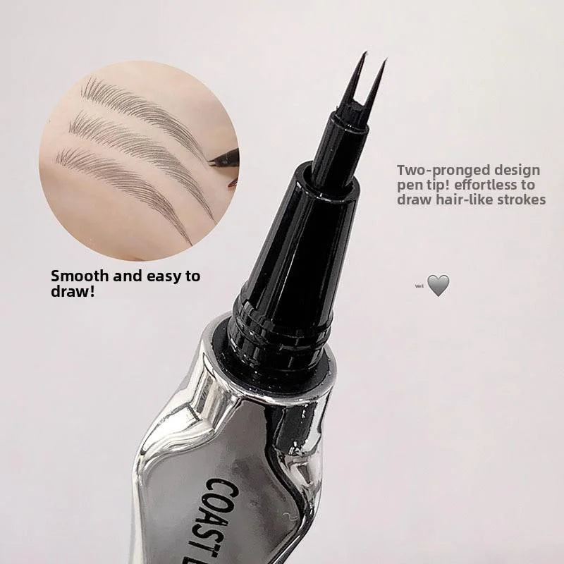 Liquid Microblading Eyebrow Pen – 2-Fork Tip, Waterproof Eyebrow Pen Qme