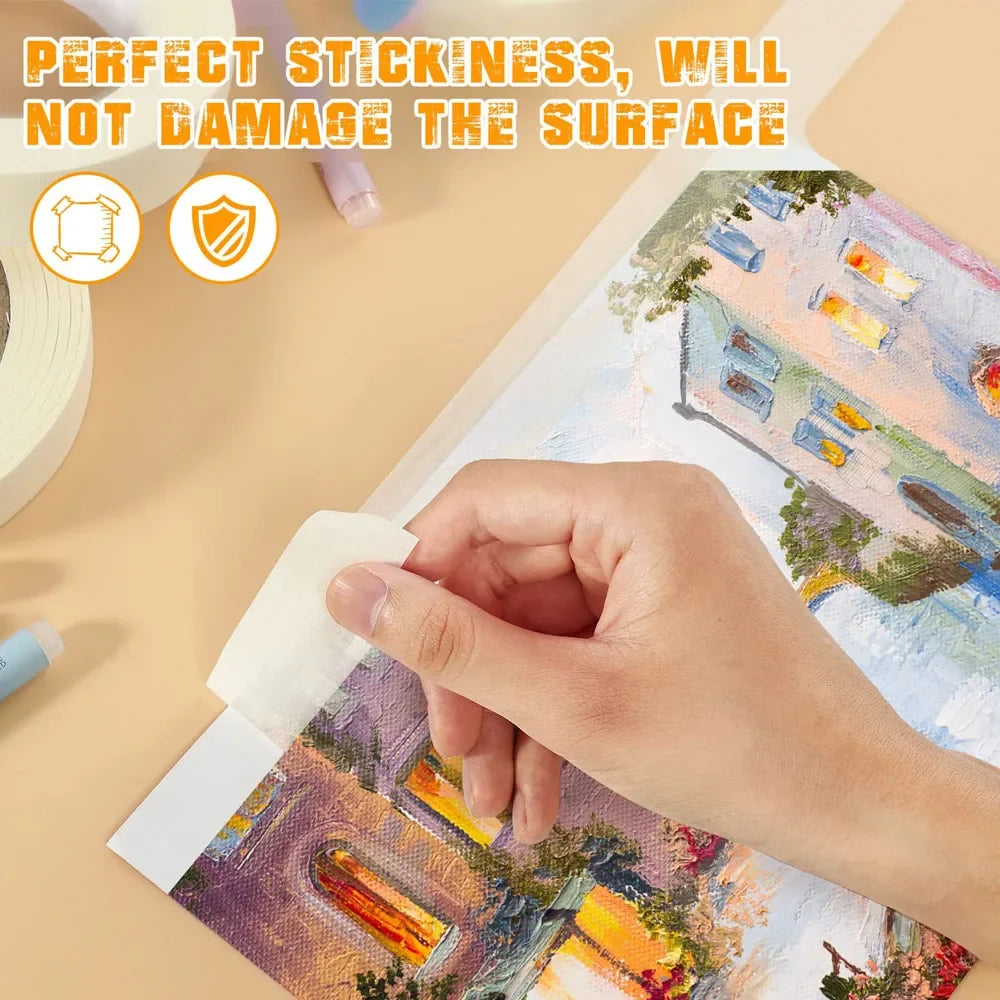 White Painter's Masking Tape – Crepe Paper Single-Sided Painter's Masking Tape Qme