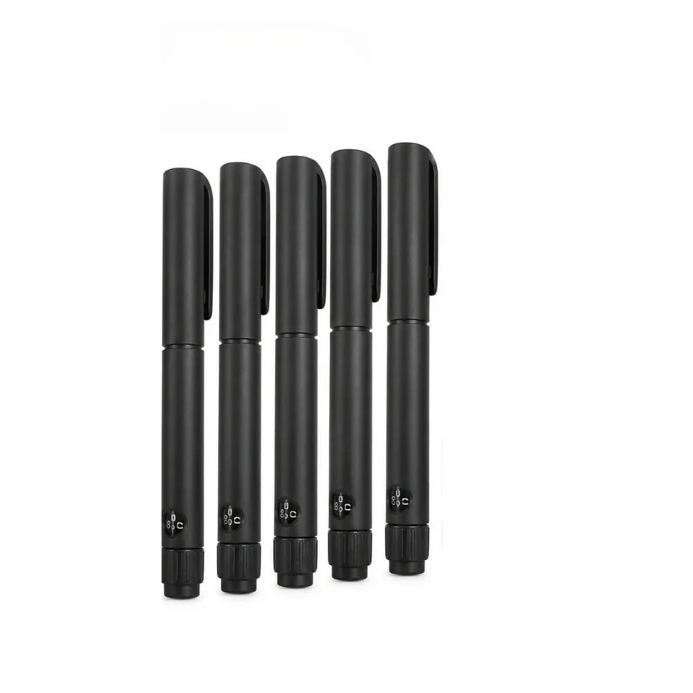 Disposable Sterile Rotary Injection Pens – 60U Adjustable (5/10 Pack) Injection Pen Qst 5PCS-Black