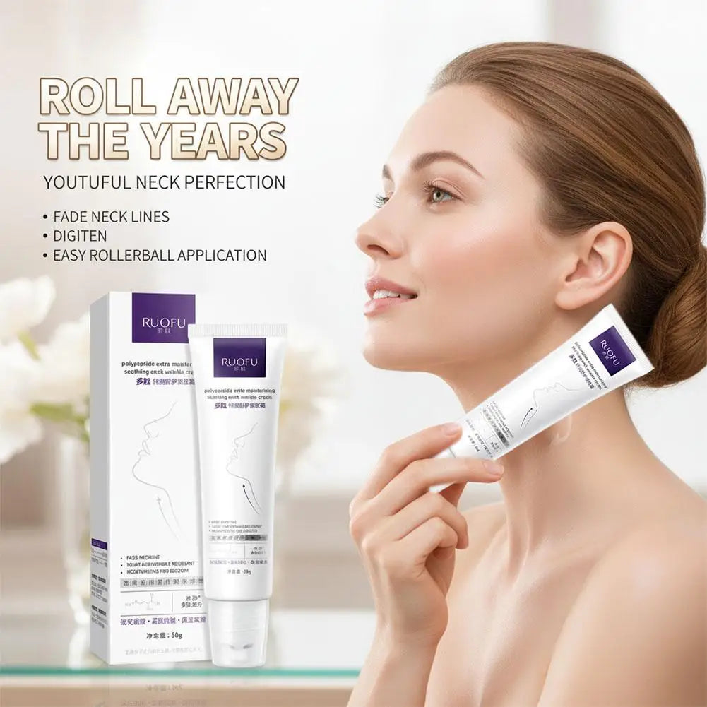 Neck Firming Roll-On Cream | Polypeptide & Collagen Serum Neck Firming Cream Qme