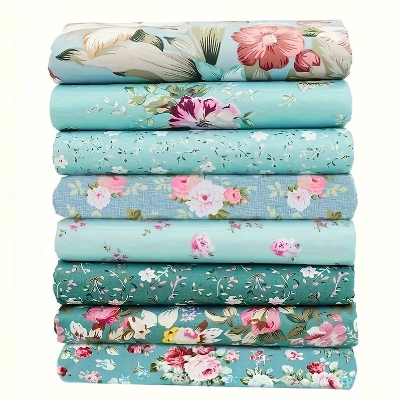 Floral Twill Patchwork Fabric – DIY Cotton Sewing & Quilting Patchwork Craft Fabric Qme