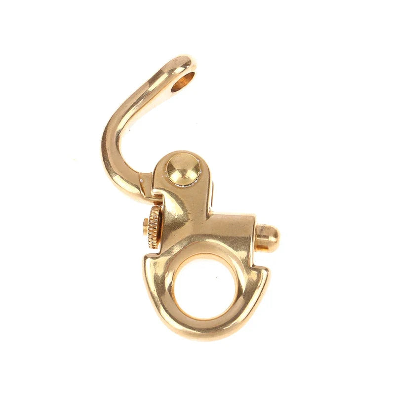 Solid Brass Buckle Clasp Screw Pin Keychain Hook Connector Brass Buckle Clasp Qme