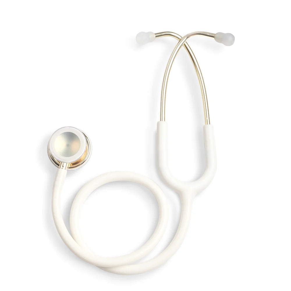 XceeFit Double Head Stethoscope – Dual Diaphragm Professional Medical Stethoscope Qst Light gold