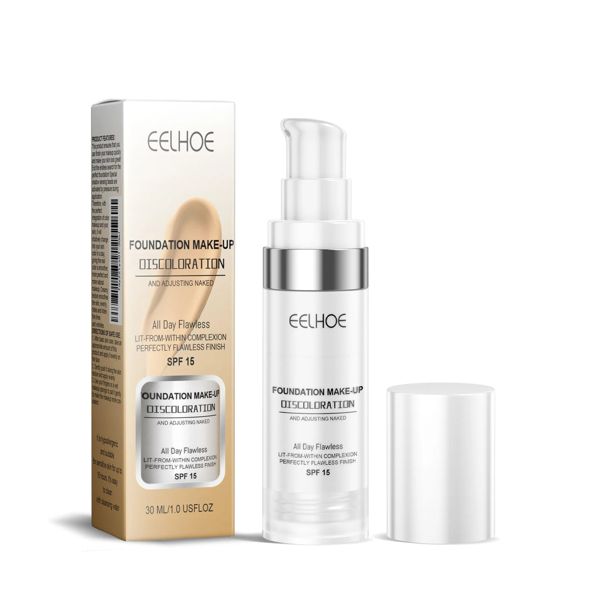 Color-Changing Concealer Foundation – Full Coverage Dewy Finish Concealer Foundation Qst 30ml