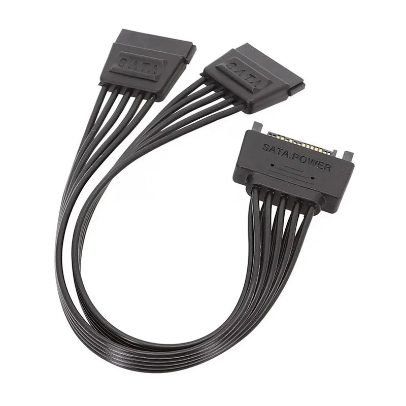 15-Pin SATA Power Splitter Cable 1 to 2/3/4 Port Adapter SATA Power Splitter Cable Qme