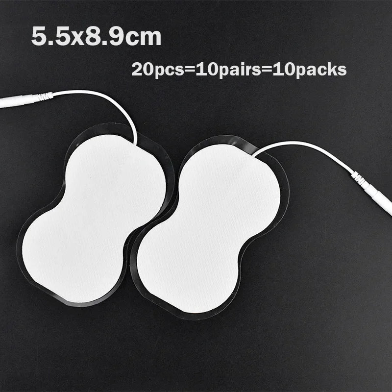 TENS Electrode Pads 5x5cm Self-Adhesive Non-Woven – 20 to 100 Pcs Electrode Replacement Pads Qst 5.5x8.9cm 20pcs