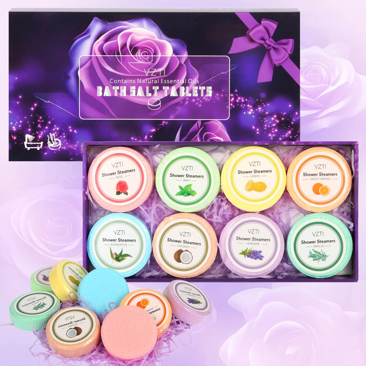 Aromatherapy Bath Salt Tablets 8×30g – Essential Oil Soak Gift Bath Soak Tablets Qst Aromatherapy essenti