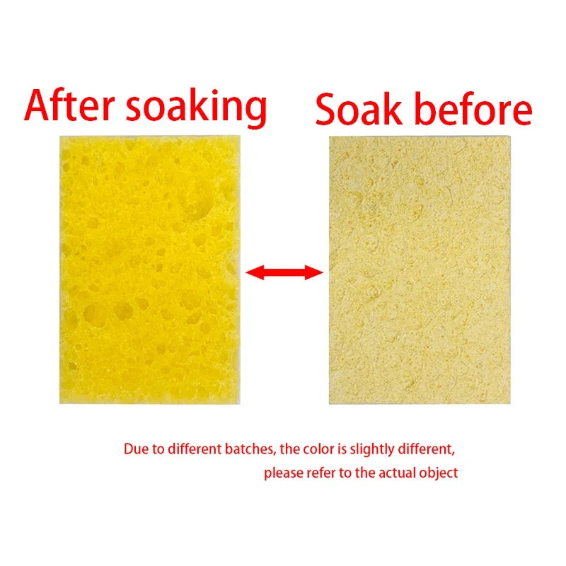 Soldering Iron Tip Cleaning Sponge – Yellow 5×3.5cm Soldering Accessory Qme