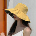 Women's Wide Brim Sun Hat – Breathable Fisherman Cap Wide Brim Sun Hat Qst Yellow
