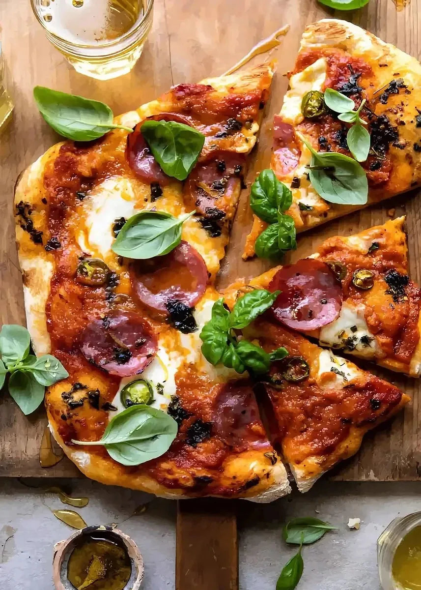 Pizza Wall Art Canvas Print – Kitchen & Home Décor Canvas Wall Art Qst Red 40x50cm Unframed