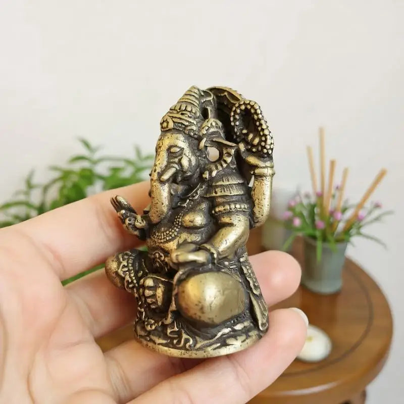 Asian Elephant Desk Ornament Set of 3 – Resin Figurines Decorative Figurine Qme