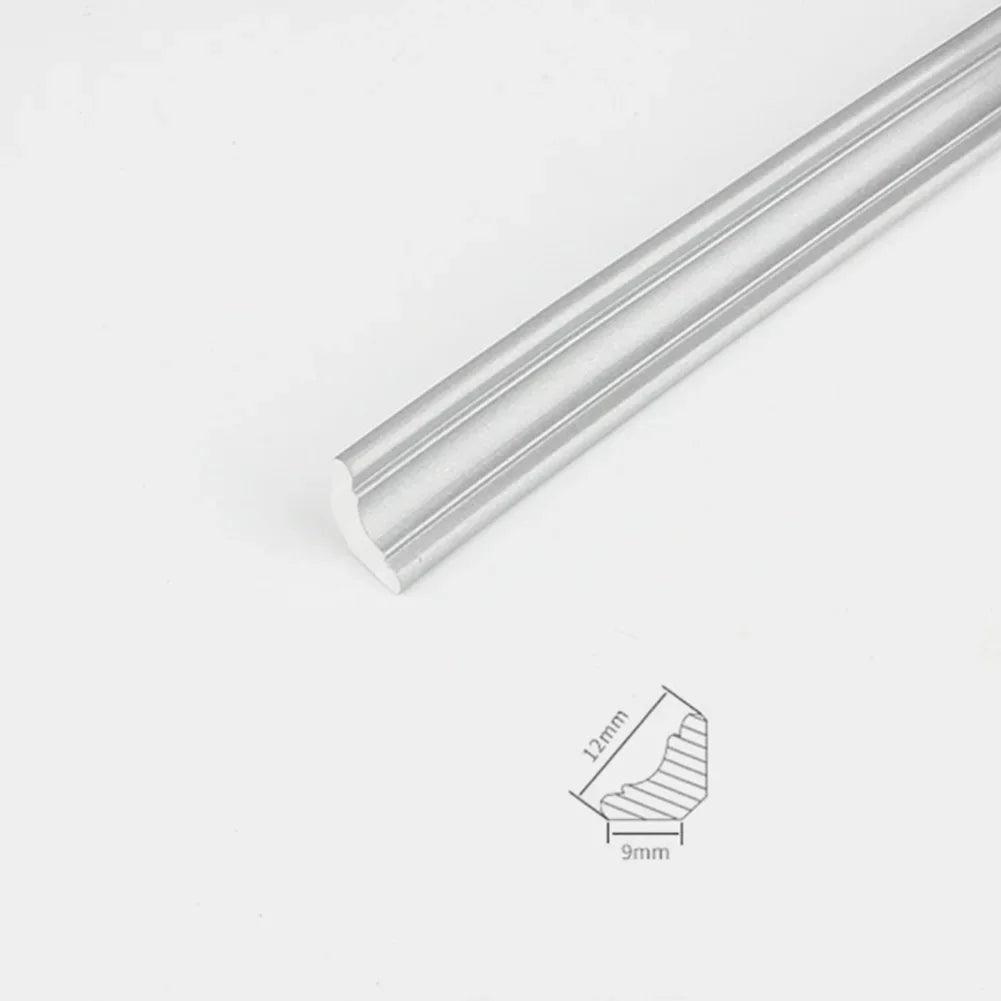 Self-Adhesive PVC Wall Trim Skirting Strip – 1M Tile Edge Wall Trim Strip Qme Silver