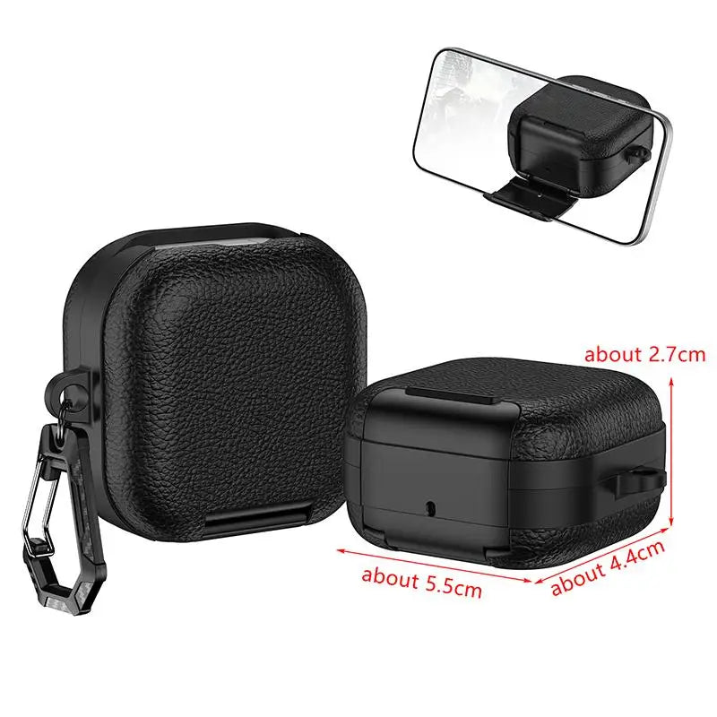 Lychee Pattern Case Galaxy Buds 4 / 4 Pro Full Body Cover Earbuds Case Cover Qme