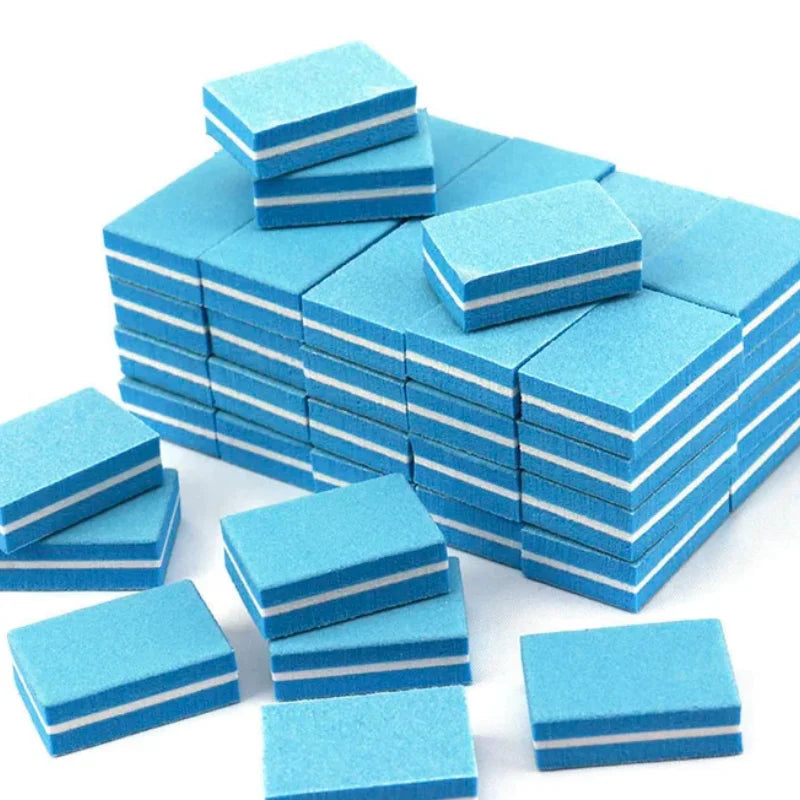 Double-Sided Mini Nail File Buffer Blocks – Colorful Sponge Nail Buffer Block Qme