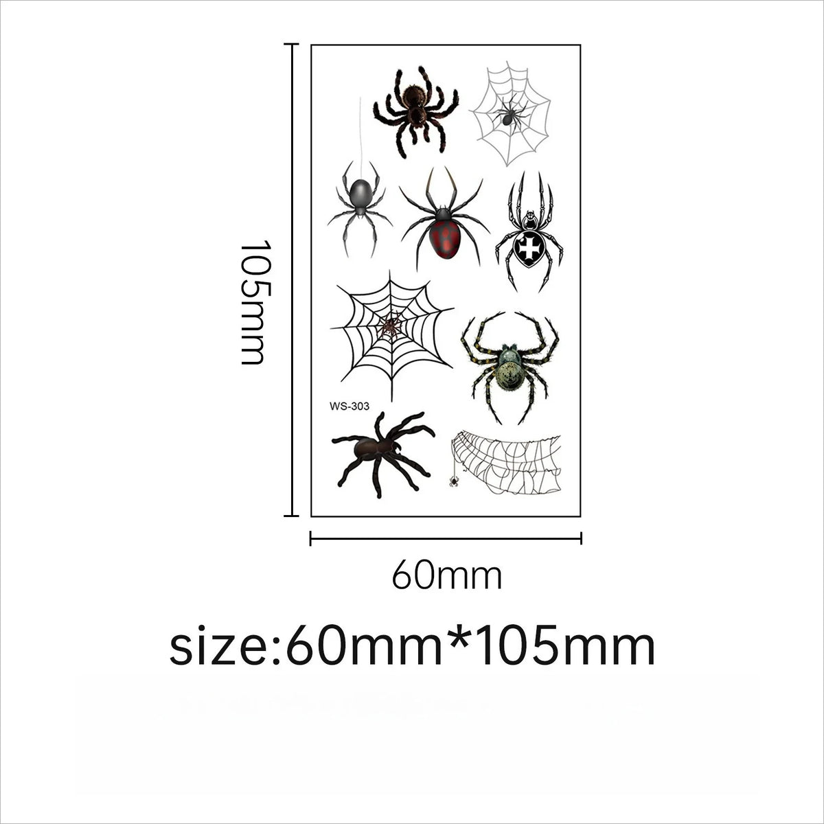 Halloween Face Tattoo Stickers – Waterproof Realistic Designs Halloween Tattoo Stickers Qme