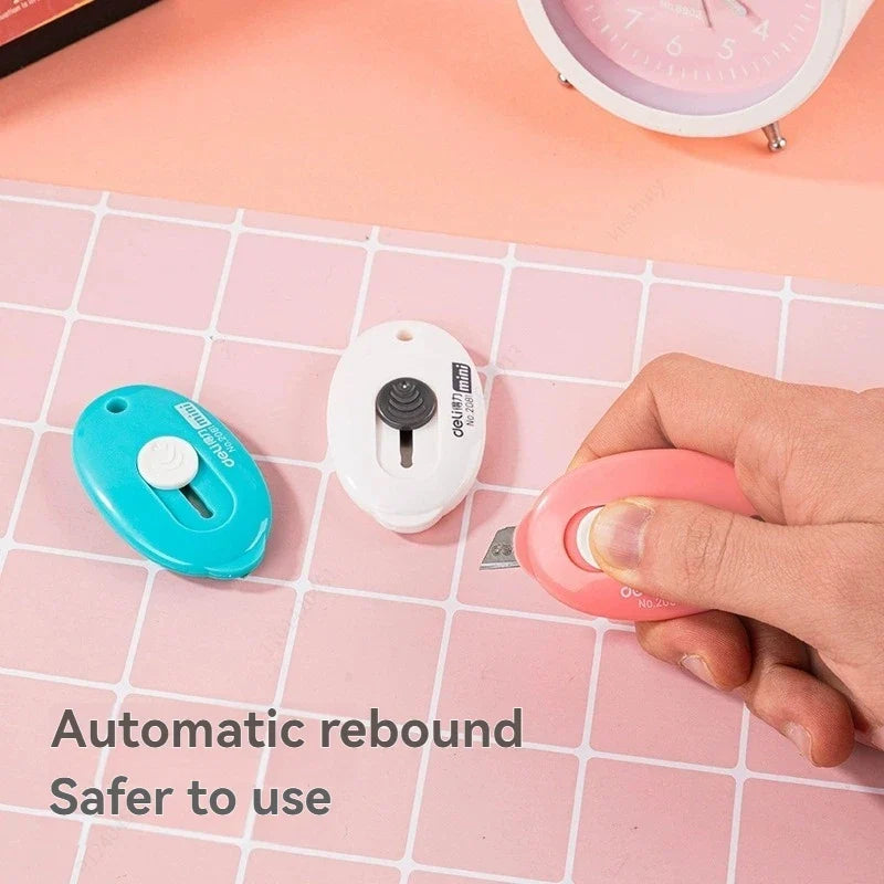 Portable Retractable Box Cutter Unboxing Knife – 5 Colors Retractable Box Cutter Qme