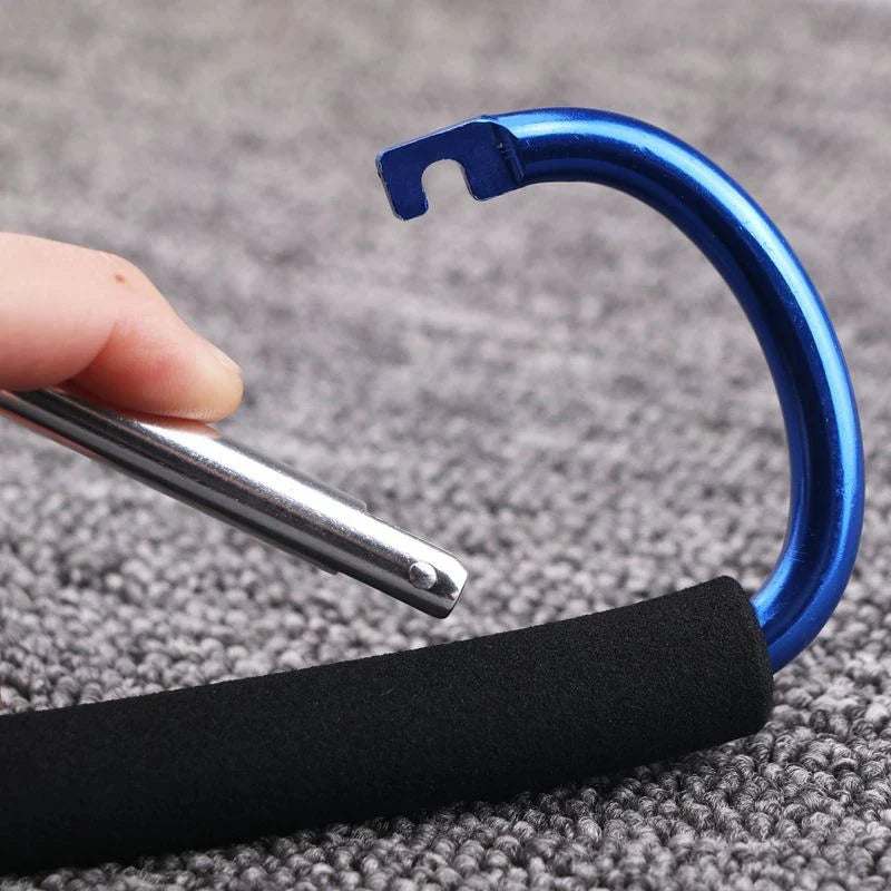 Aluminum Alloy D-Ring Carabiner Hook – Stroller, Bag & Outdoor Carabiner Hook Clip Qme