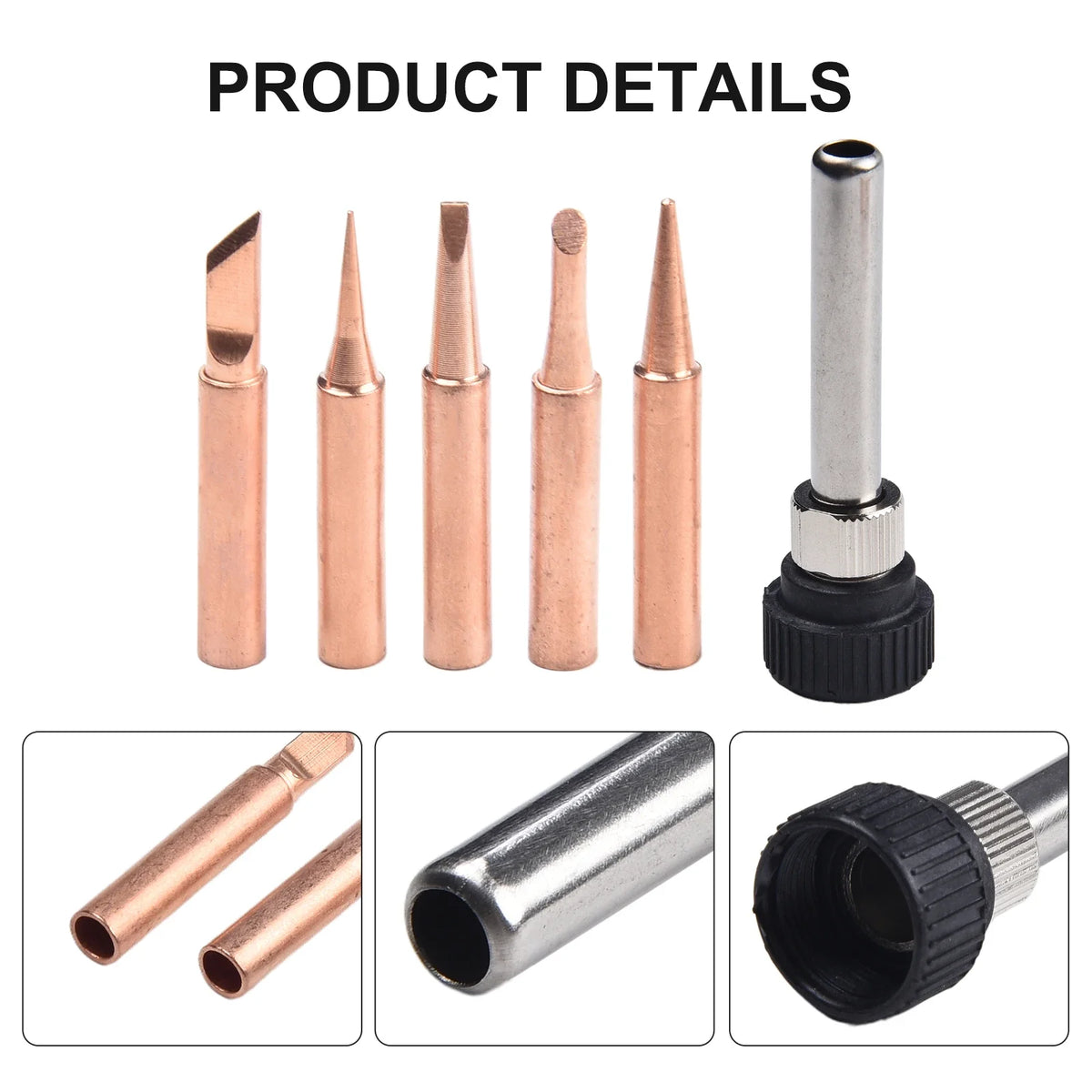900M Soldering Iron Tips – Copper Internal Heated Solder Heads Soldering Iron Tips Qme Default Title