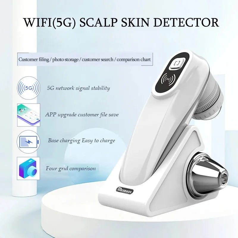 Wireless HD Wi-Fi Scalp & Skin Analyzer – 50X/200X Hair Follicle Scalp Skin Analyzer Qst