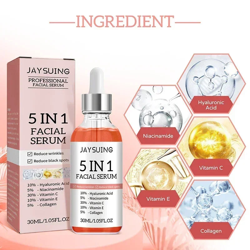 5-in-1 Hyaluronic Acid & Vitamin C Facial Serum 30ml Facial Serum Qst