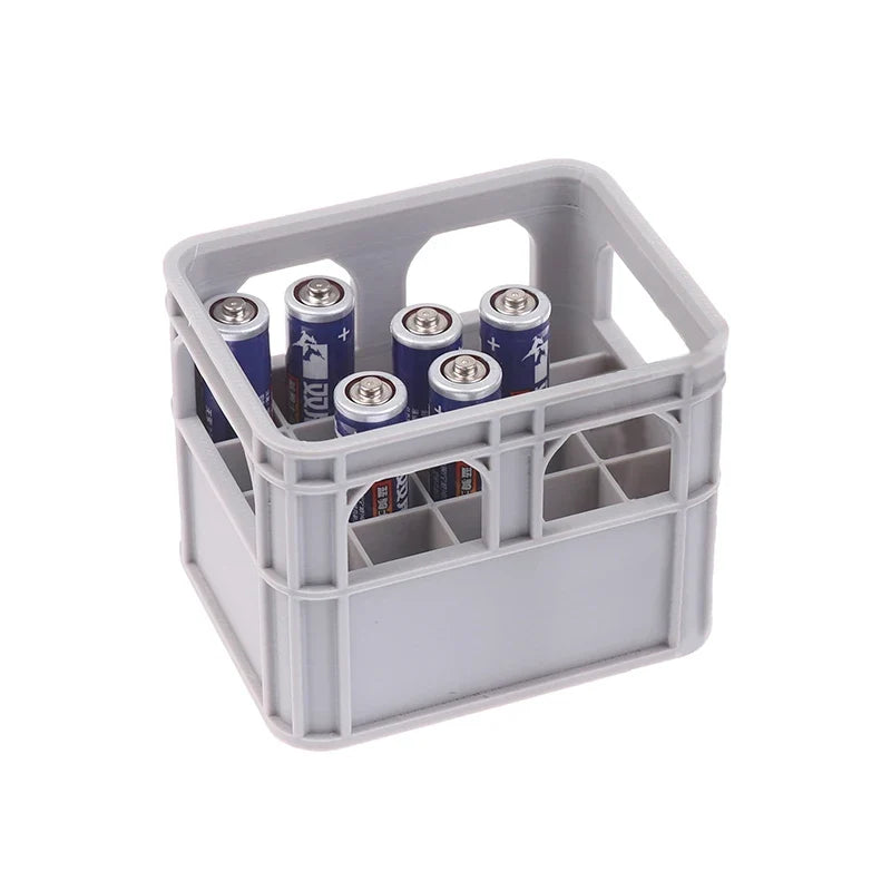 3D Beer Crate Battery Storage Box – AA & AAA Organizer | Qme Battery Storage Box Qme